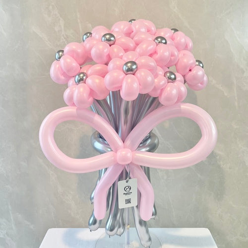 pink×silverballoonbouquet(M) – Balloon Kitchen