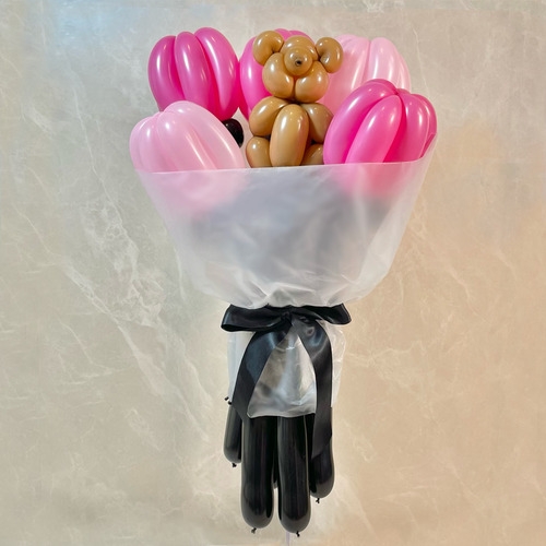 black×pink balloon bouquet[7]