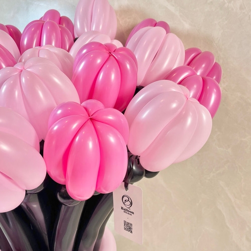 black×pink balloon bouquet(XL)[3]