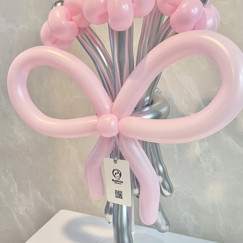 pink×silver balloon bouquet(M)[3]