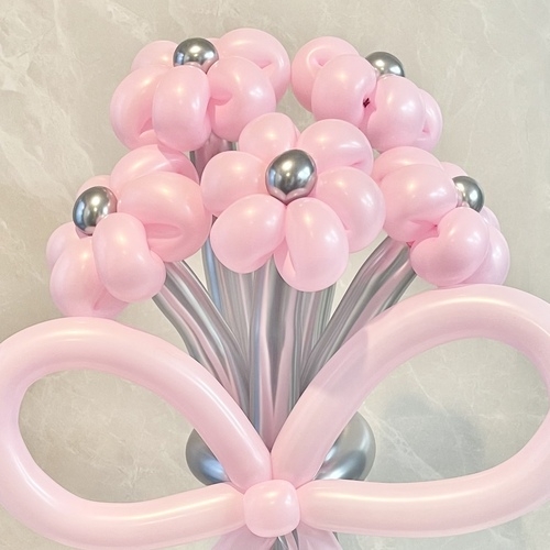 pink×silver balloon bouquet[5]