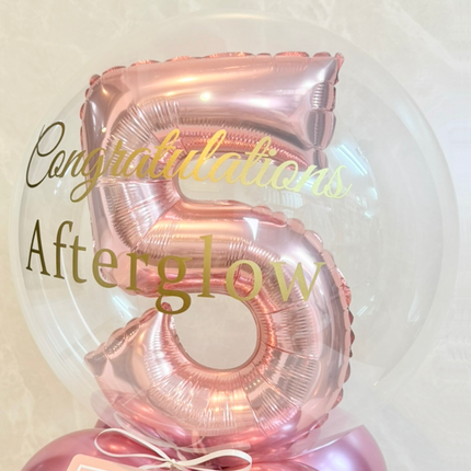 ナンバーメタルパールパープルバルーンミディアムスタンド