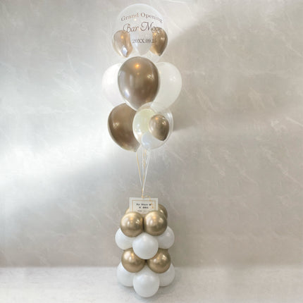 ゴールド×ホワイトスタンディングバルーン