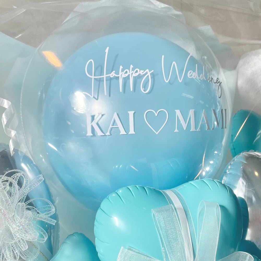 スカイブルーフルバルーンポット