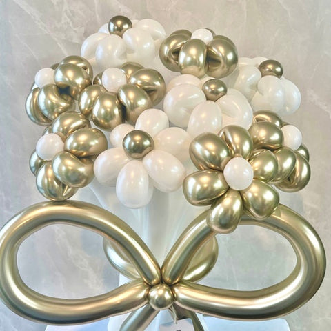 white×goldballoonbouquet(M)