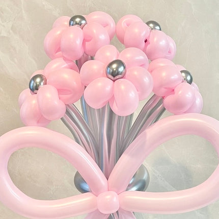 pink×silverballoonbouquet