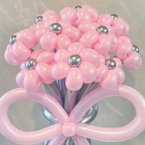pink×silverballoonbouquet(M)