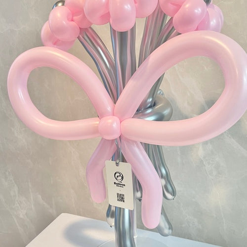 pink×silverballoonbouquet