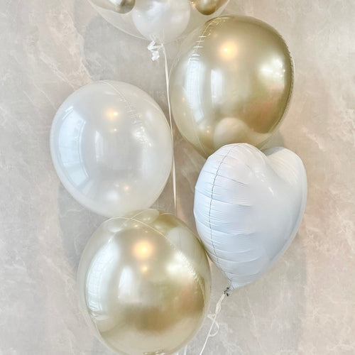 パールホワイトゴールド×ハートアレンジ