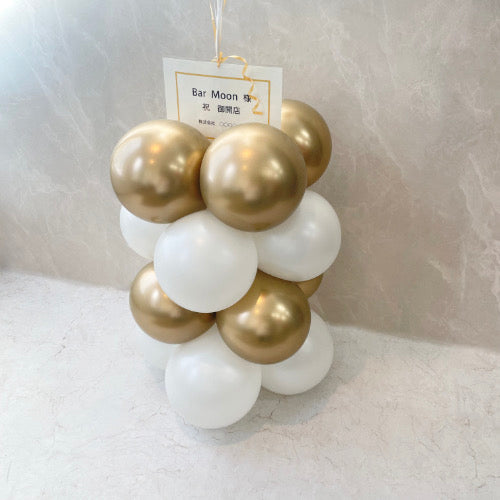 ゴールド×ホワイトスタンディングバルーン
