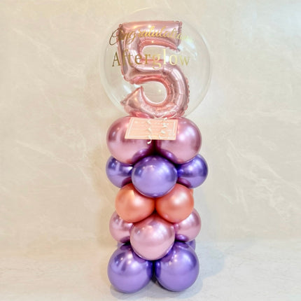 ナンバーメタルパールパープルバルーンミディアムスタンド