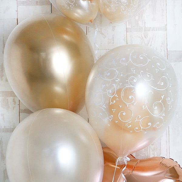 ピンクハートがチャームポイント、大人可愛いを叶えるバルーンアレンジ