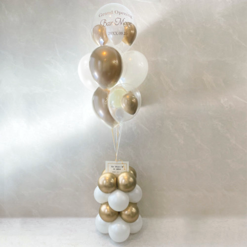 ゴールド×ホワイトスタンディングバルーン