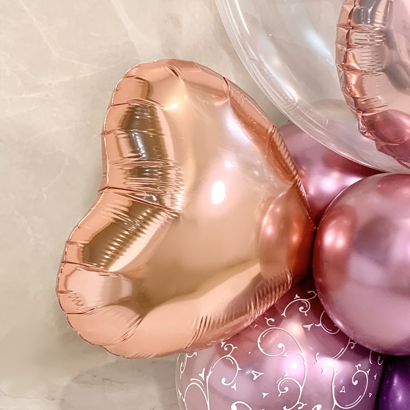 パープルグラデーションナンバーバルーンベース