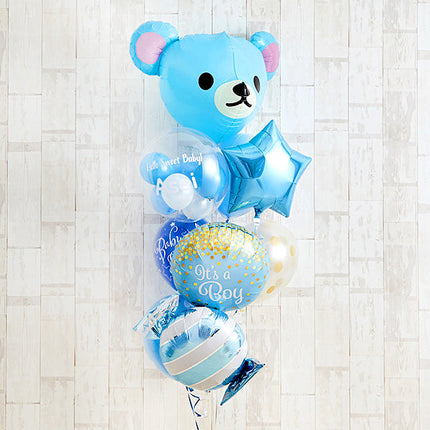 Cutie PinkeyBearでベビーシャワー （ブルー）