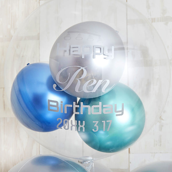 glossy blue balloon