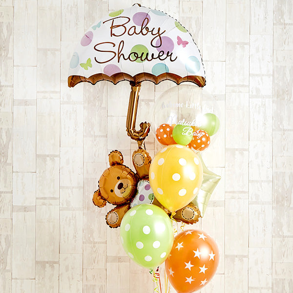 キュートなテディベアーがひょっこり顔を出すBaby Shower
