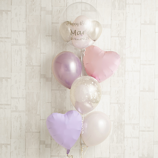 パステルパープルグラデーションwithハート