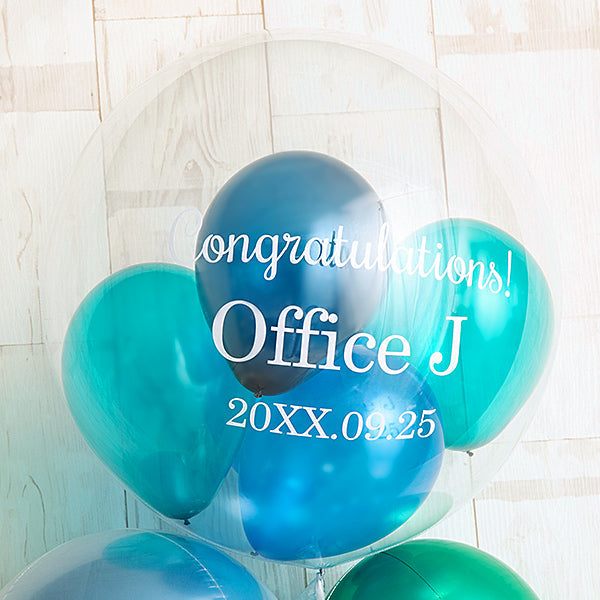 エメラルドグリーン＆サファイアブルーでCongratulations！