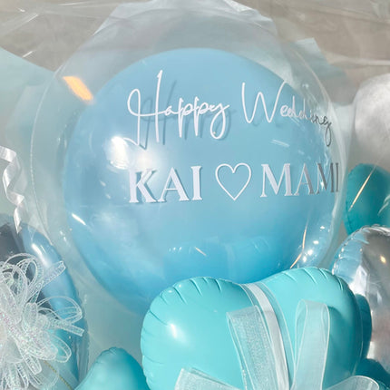 スカイブルーフルバルーンポット