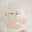 明るいピンクでWelcome Baby Girl