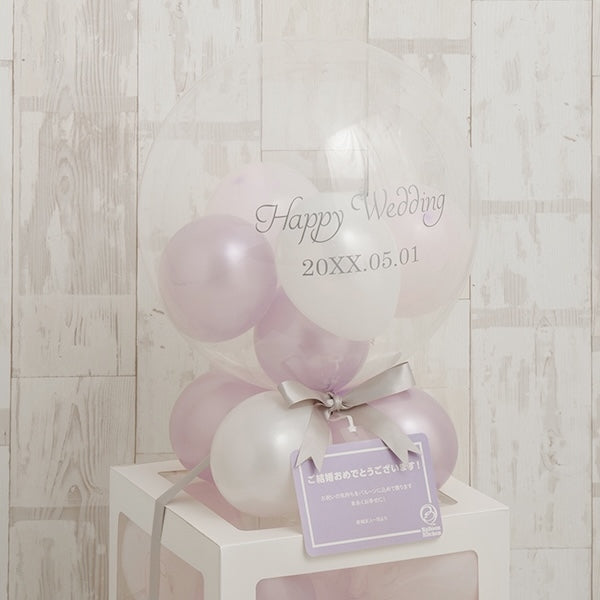 メモリアルバルーンホワイトキューブボックス