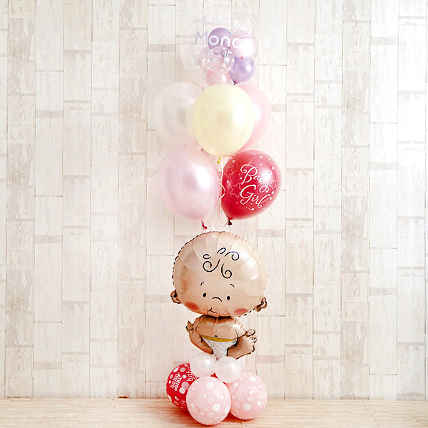 BABYバルーンでお祝いするPink Baby Shower