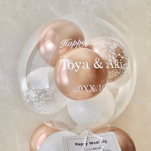 エレガントローズゴールドバルーンスタンディング