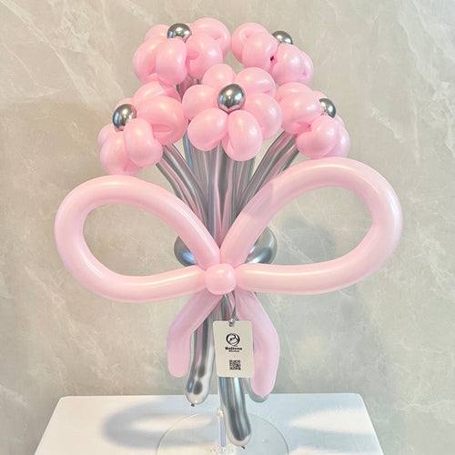 pink×silverballoonbouquet