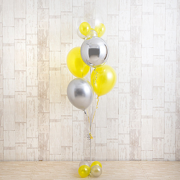 イエロー×メタリックのスタイリッシュアレンジ