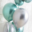 存在感抜群！メタリックグリーン×シルバーバルーン