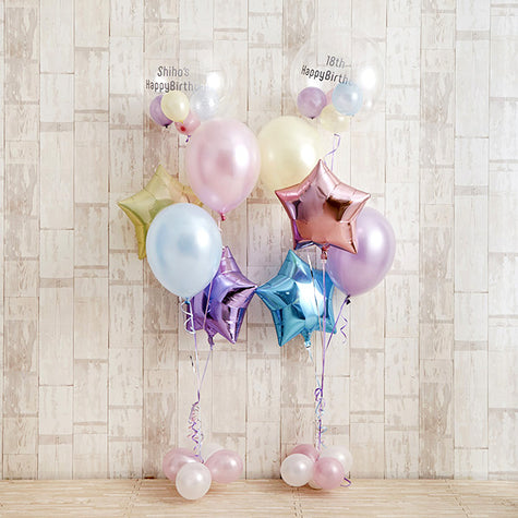 パステルカラーでふわふわHappy&Twinkleバルーン