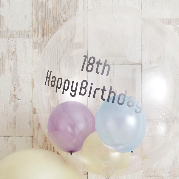 パステルカラーでふわふわHappy&Twinkleバルーン