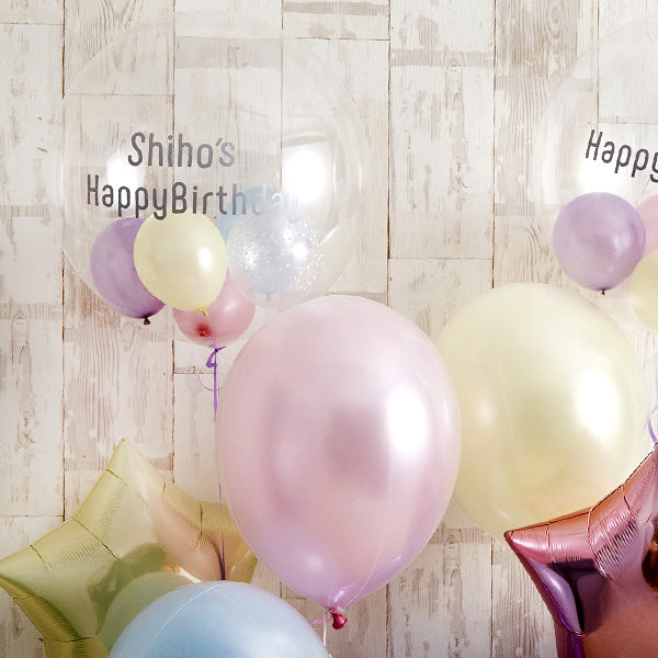 パステルカラーでふわふわHappy&Twinkleバルーン
