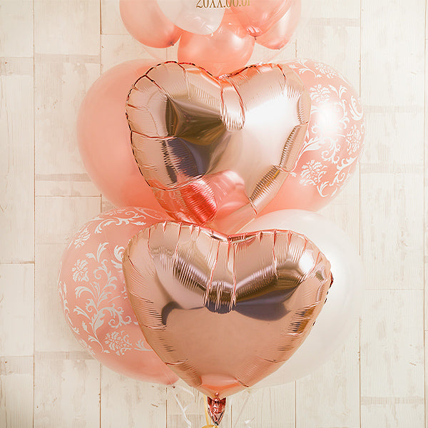 ローズピンク×ダマスクモチーフ・エレガントスタンディングアレンジ