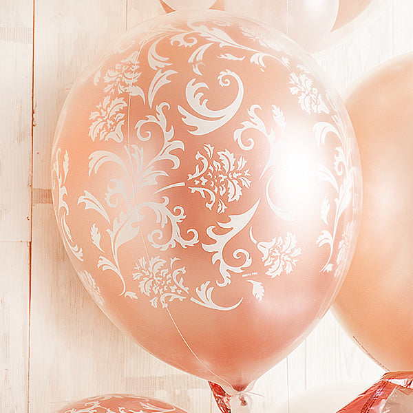 ローズピンク×ダマスクモチーフ・エレガントスタンディングアレンジ