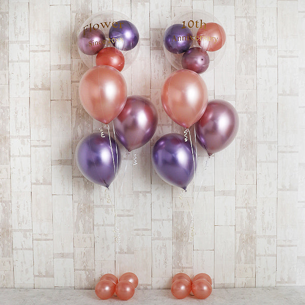 ペアで飾る、気品を感じる藤色グラデーション