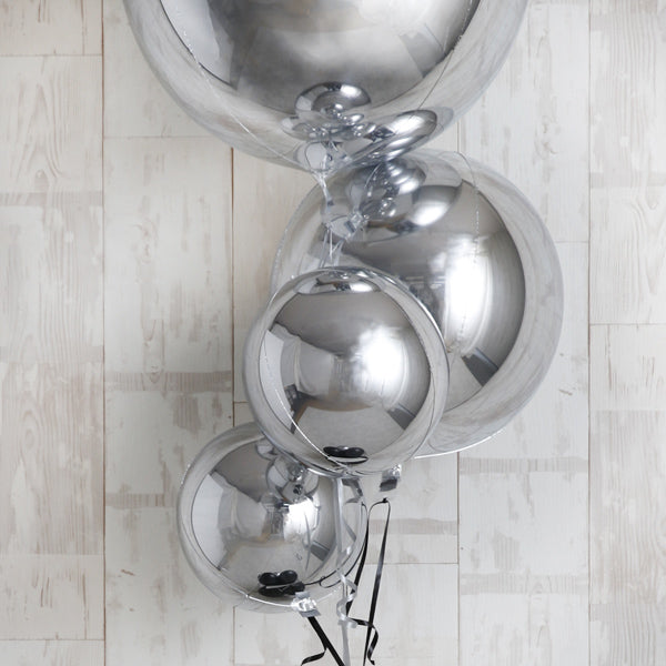 シルバーバブルバルーンスタンディングアレンジ