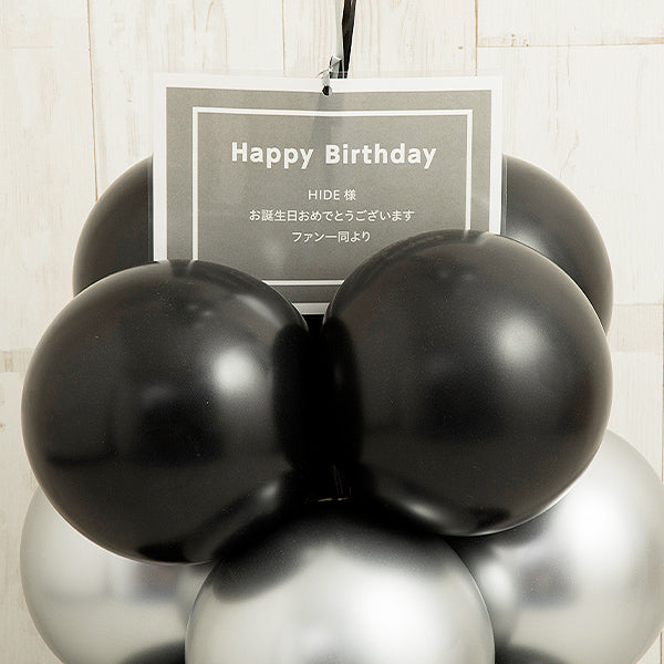 シルバーバブルバルーンスタンディングアレンジ