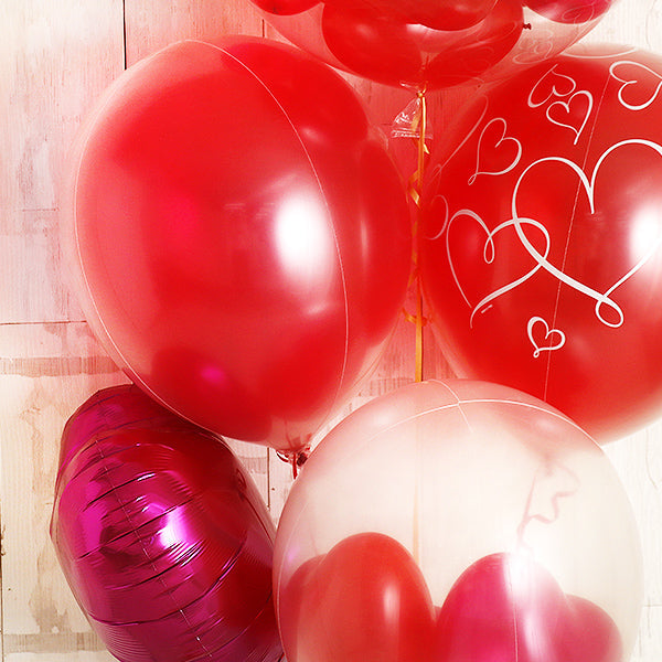 ハートで魅せるレッドグラデーション