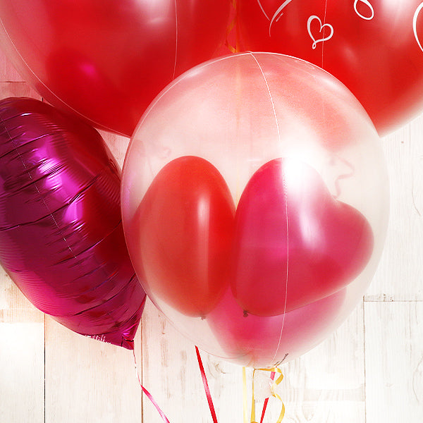 ハートで魅せるレッドグラデーション