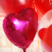 ハートで魅せるレッドグラデーション