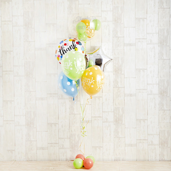 さわやかカラーのドットで伝えるThank you!