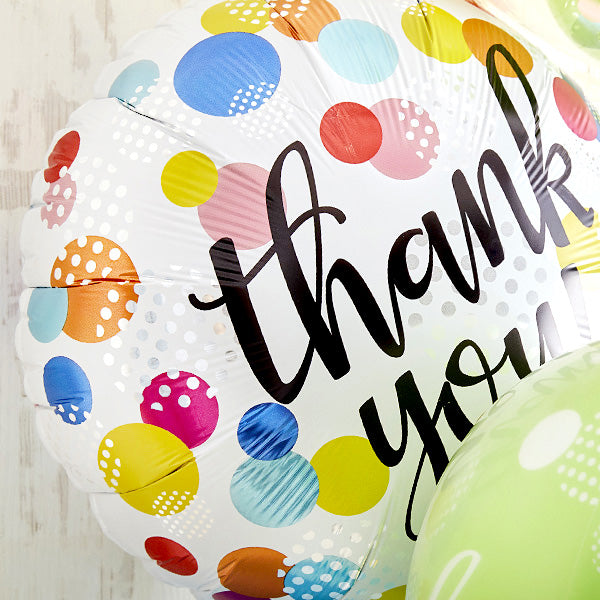 さわやかカラーのドットで伝えるThank you!