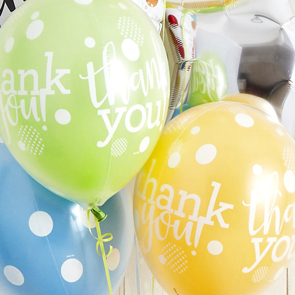 さわやかカラーのドットで伝えるThank you!