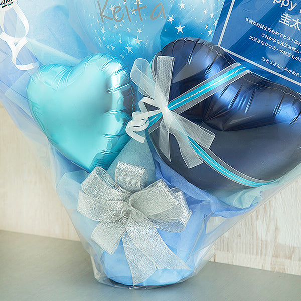 ブルーグラデーションバルーンポット