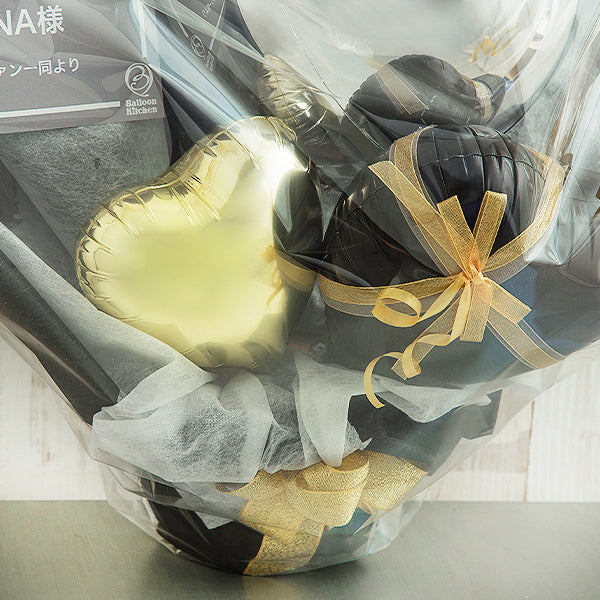 華やか×シックのオシャレなギフト・モノクロシックバルーンポット