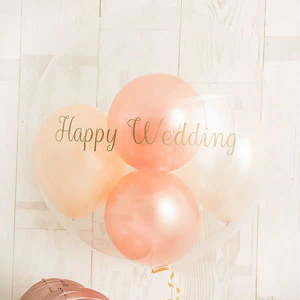 選べる5色 プチバルーン ニュアンスカラーハートアレンジ