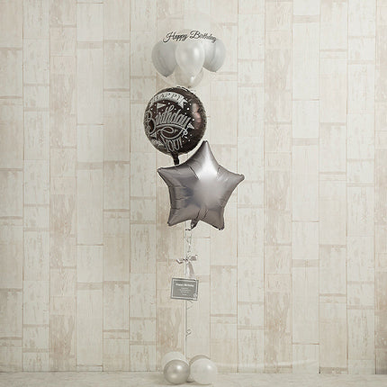 シルバー×グレーで大人Birthdayアレンジ