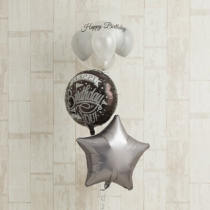 シルバー×グレーで大人Birthdayアレンジ